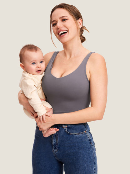 Voedingstop als croptop – Natrelax® voedingshemd met pads