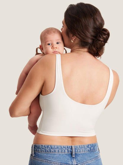 Voedingstop als croptop – Natrelax® voedingshemd met pads