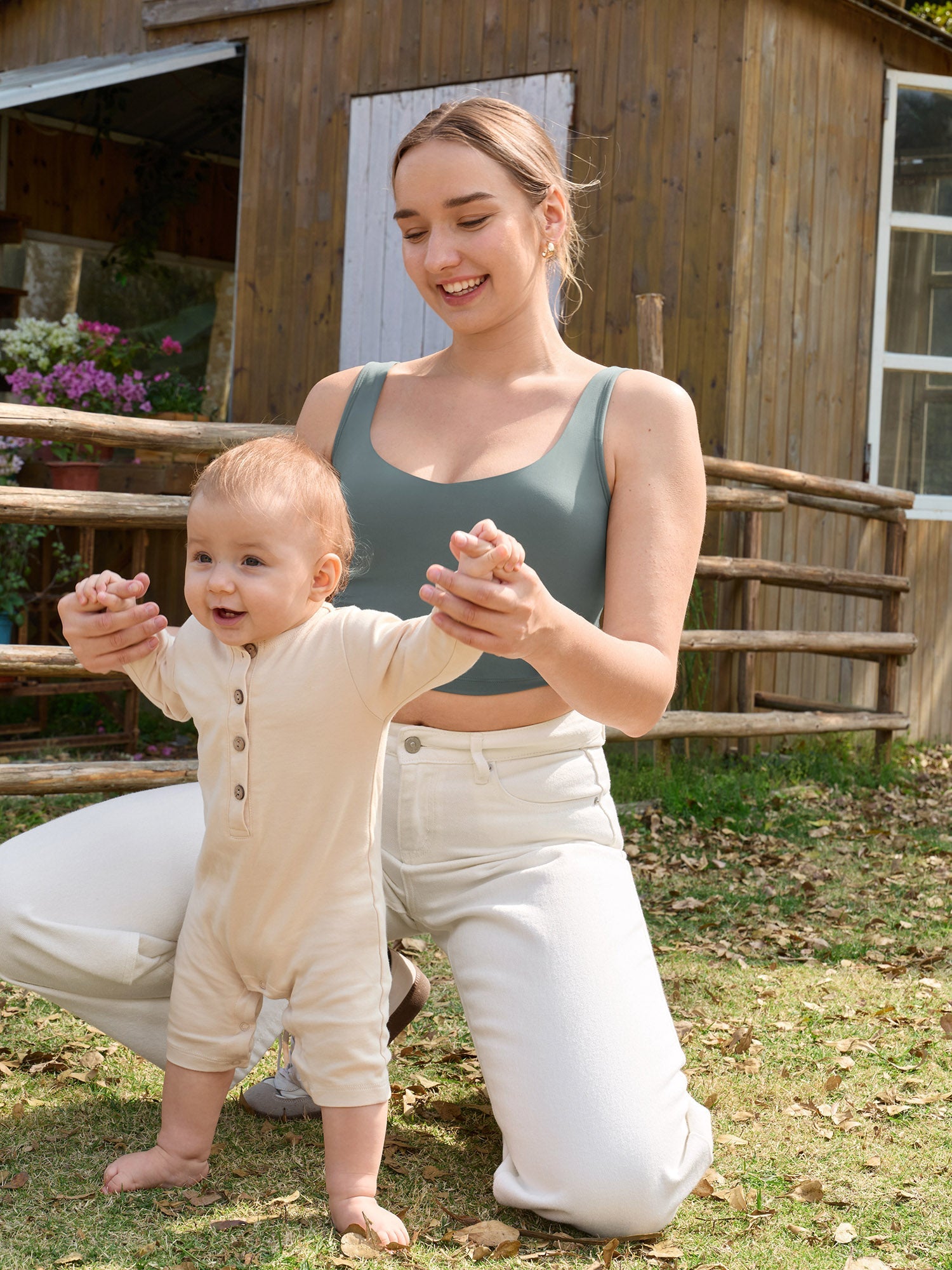 Voedingstop als croptop – Natrelax® voedingshemd met pads