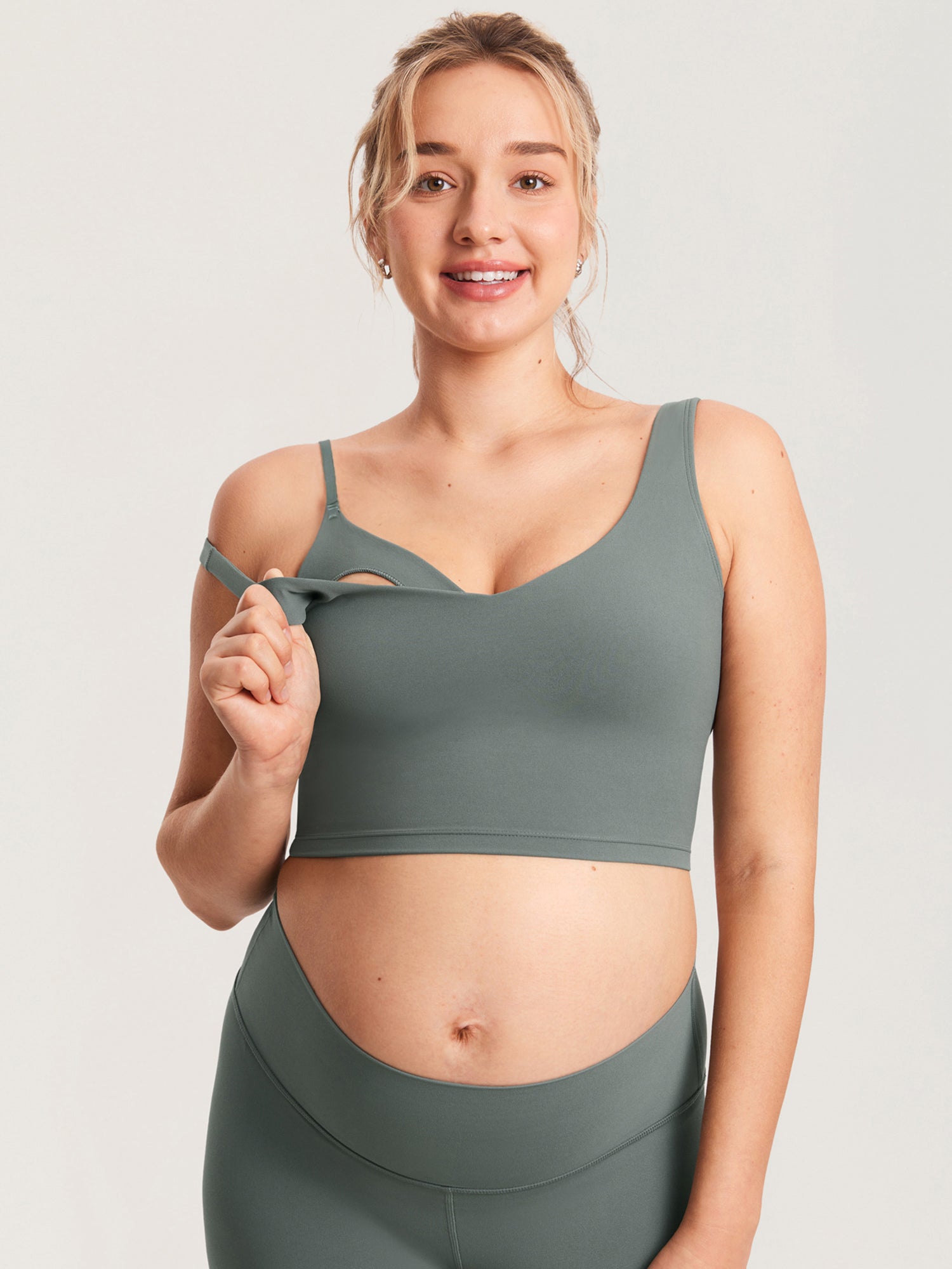 Voedingstop als croptop – Natrelax® voedingshemd met pads