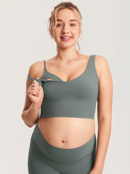 Voedingstop als croptop – Natrelax® voedingshemd met pads