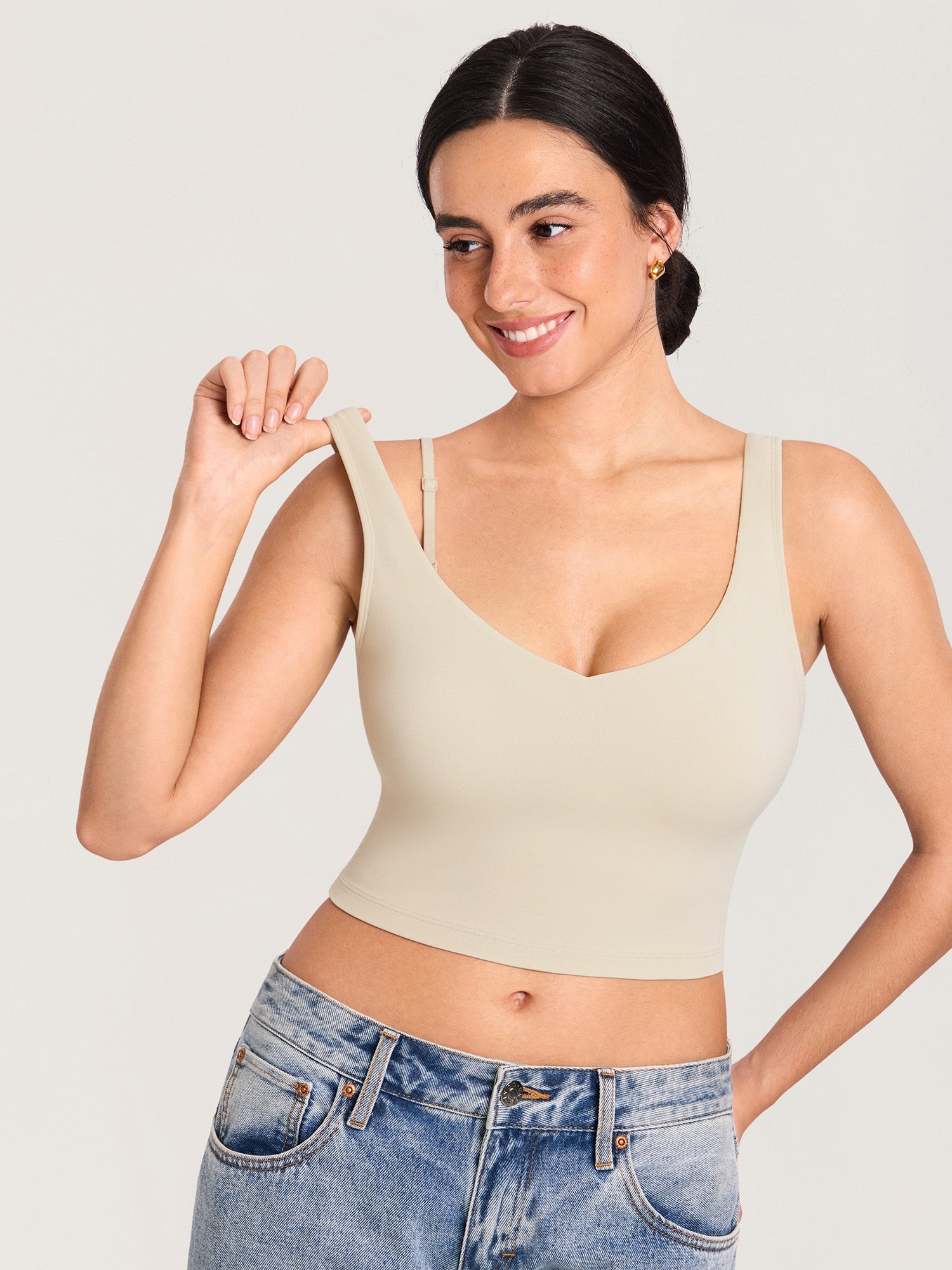 Voedingstop als croptop – Natrelax® voedingshemd met pads