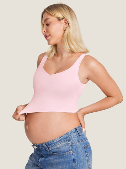 Voedingstop als croptop – Natrelax® voedingshemd met pads