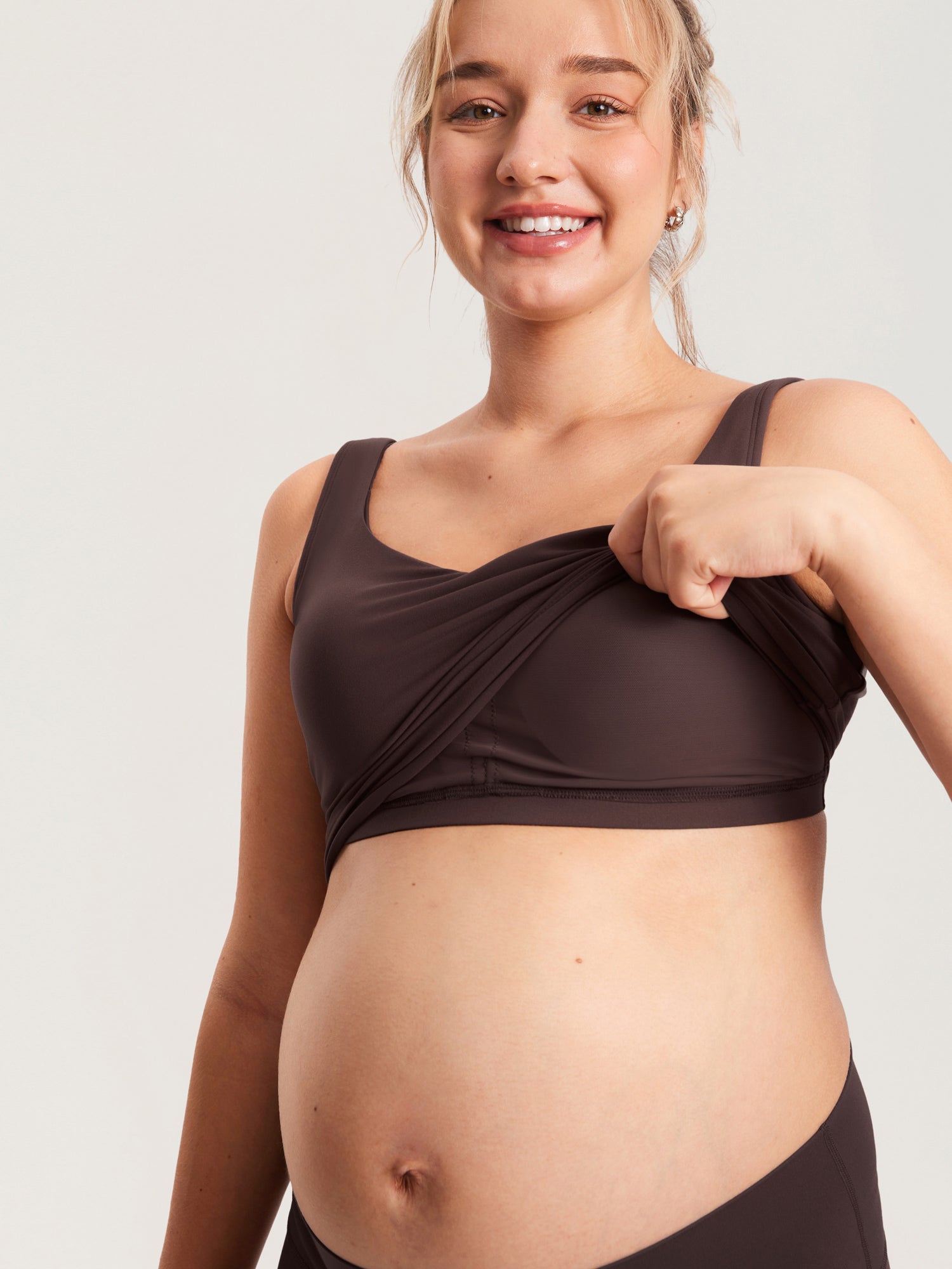 Voedingstop als croptop – Natrelax® voedingshemd met pads