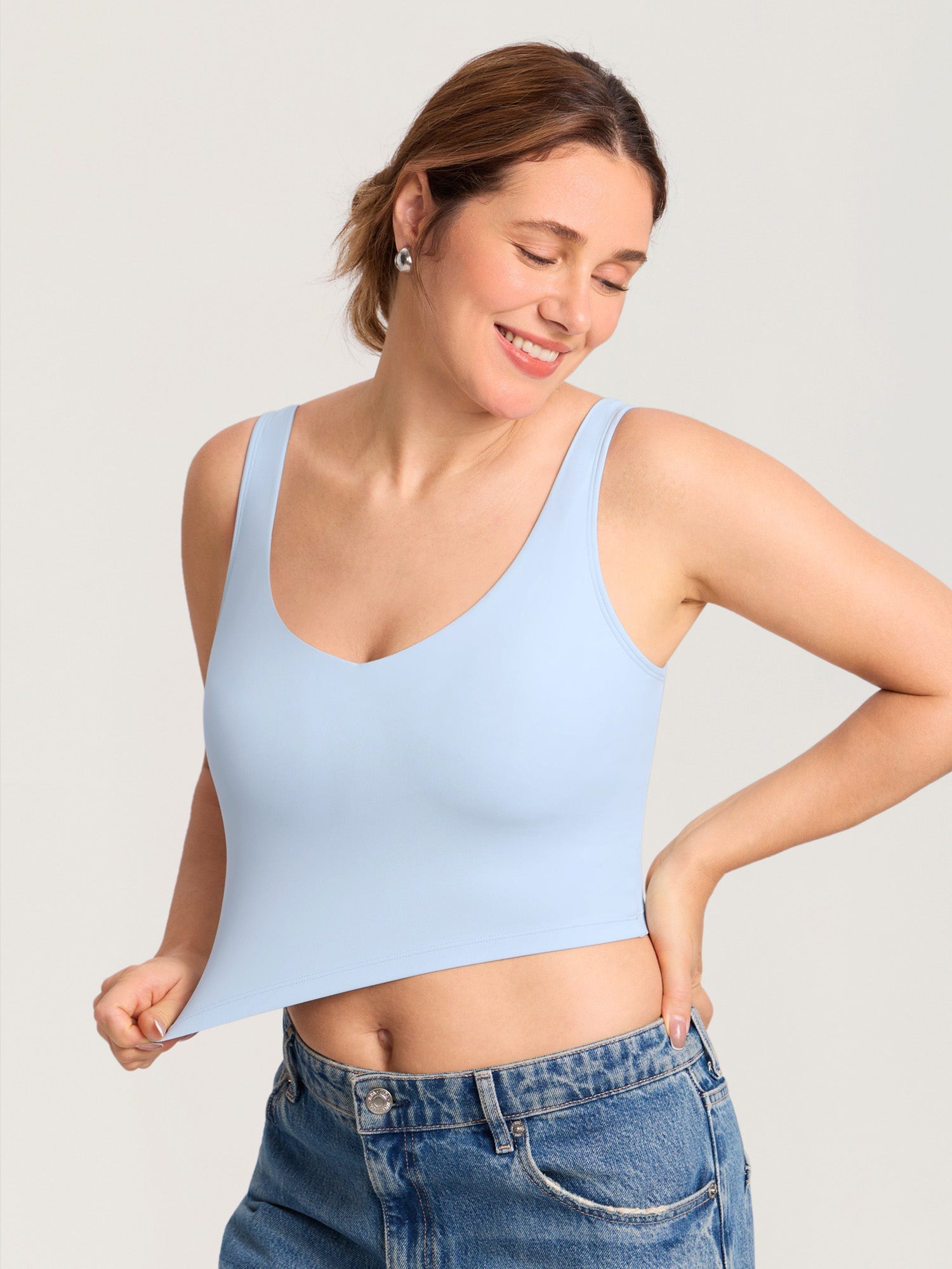 Voedingstop als croptop – Natrelax® voedingshemd met pads