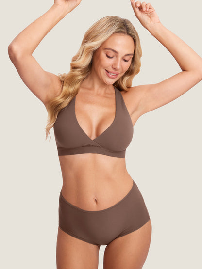 Voedingsbeha met racerback en overslag – naadloze bralette Inbarely®