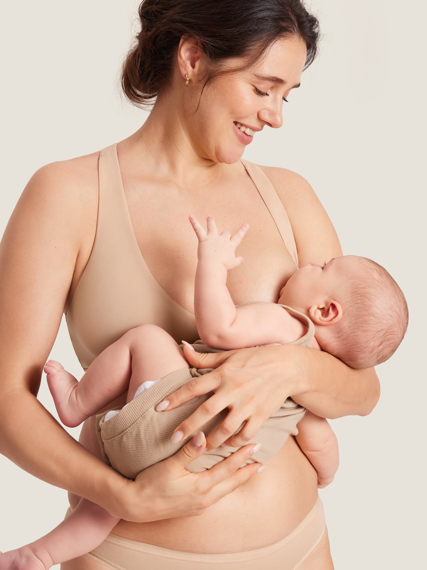 Voedingsbeha met racerback en overslag – naadloze bralette Inbarely®
