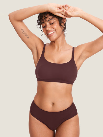 Naadloze voedingsbeha met ronde hals – Inbarely® bralette zonder beugel