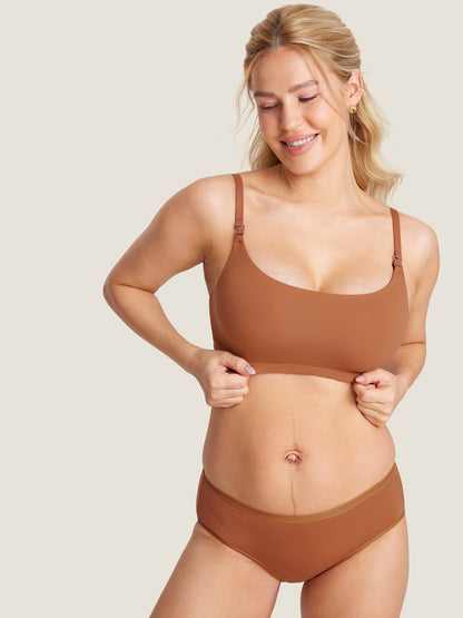 Naadloze voedingsbeha met ronde hals – Inbarely® bralette zonder beugel