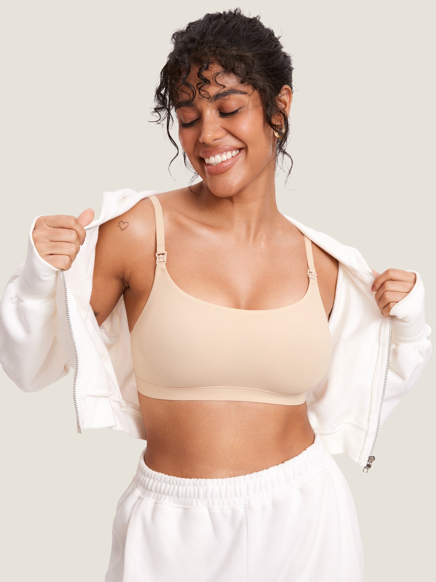 Naadloze voedingsbeha met ronde hals – Inbarely® bralette zonder beugel