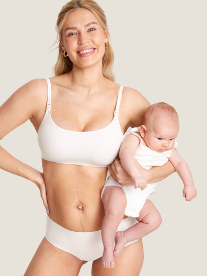 Naadloze voedingsbeha met ronde hals – Inbarely® bralette zonder beugel