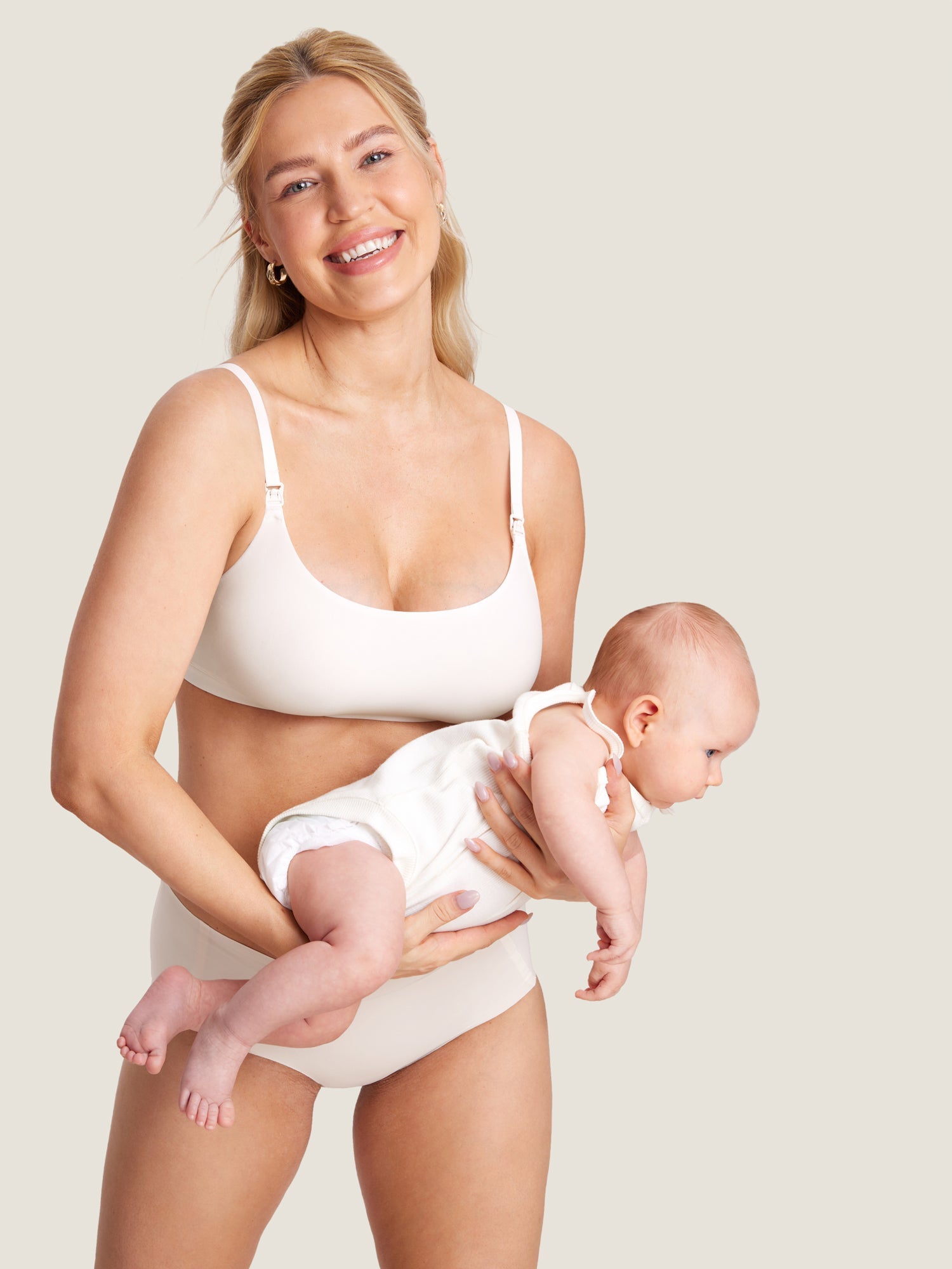 Naadloze voedingsbeha met ronde hals – Inbarely® bralette zonder beugel