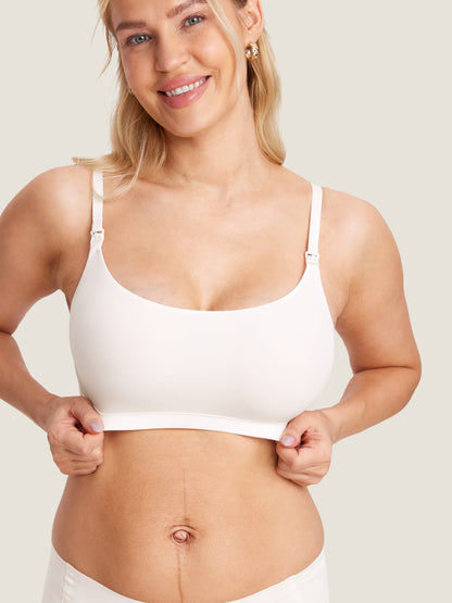 Naadloze voedingsbeha met ronde hals – Inbarely® bralette zonder beugel