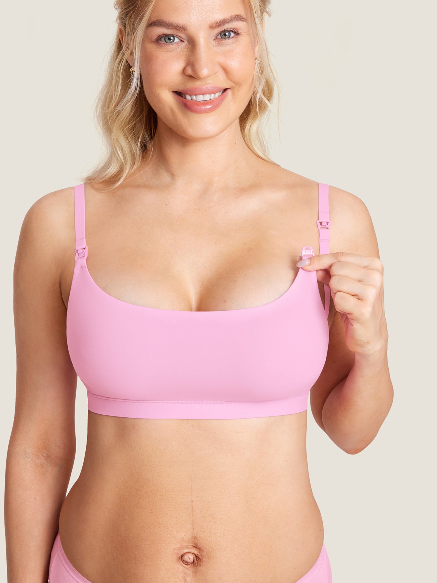Naadloze voedingsbeha met ronde hals – Inbarely® bralette zonder beugel