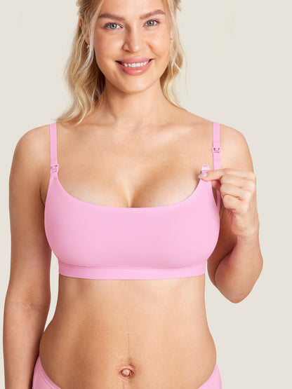 Naadloze voedingsbeha met ronde hals – Inbarely® bralette zonder beugel