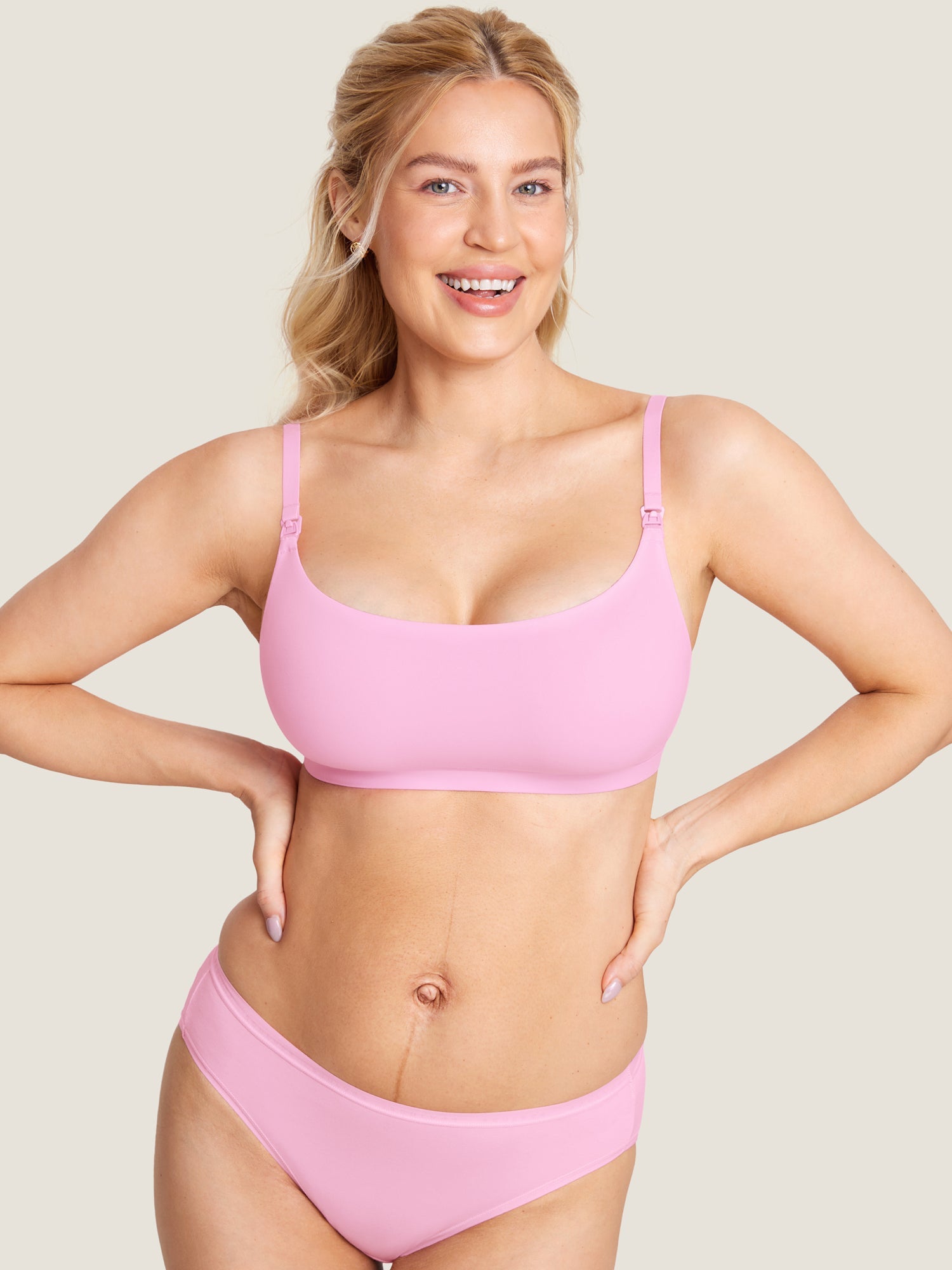 Naadloze voedingsbeha met ronde hals – Inbarely® bralette zonder beugel
