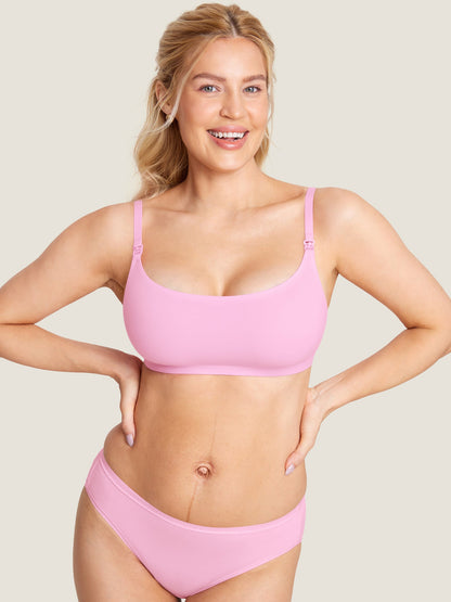 Naadloze voedingsbeha met ronde hals – Inbarely® bralette zonder beugel