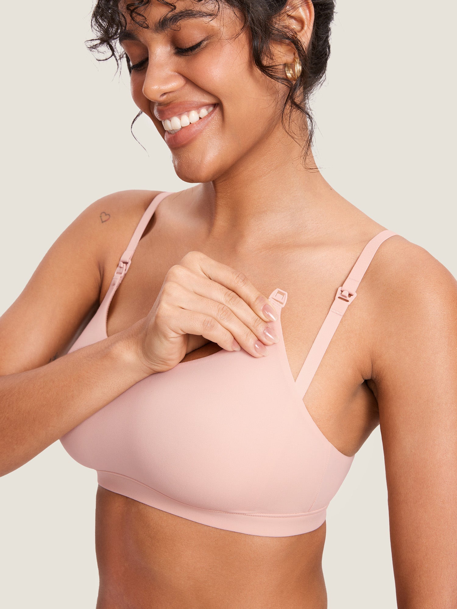 Naadloze voedingsbeha met ronde hals – Inbarely® bralette zonder beugel
