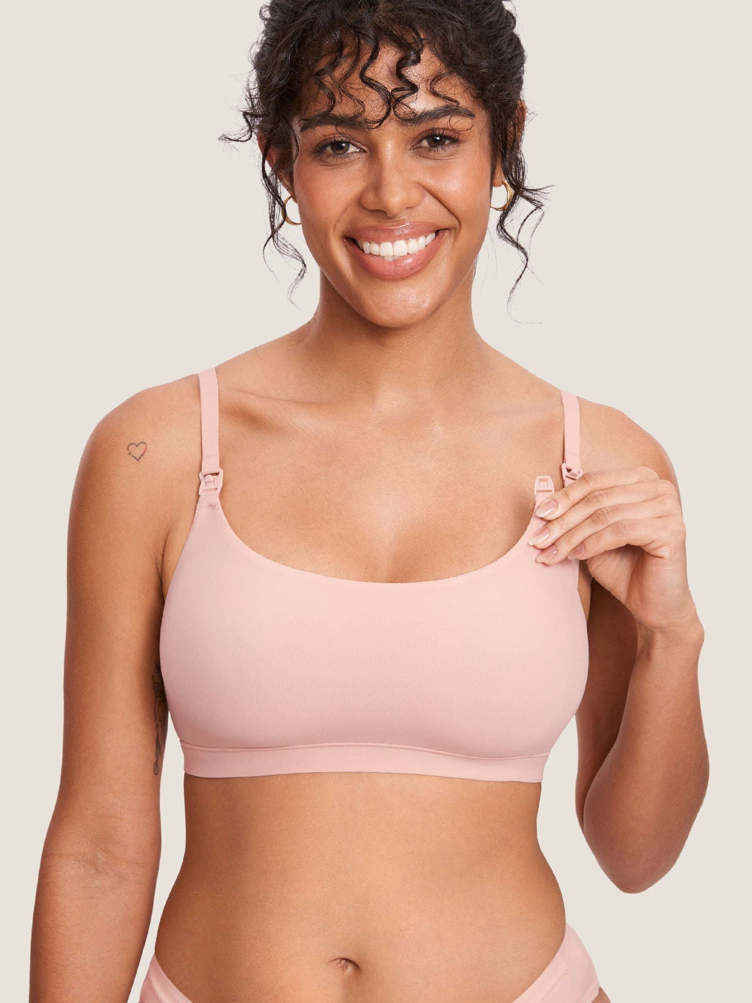 Naadloze voedingsbeha met ronde hals – Inbarely® bralette zonder beugel