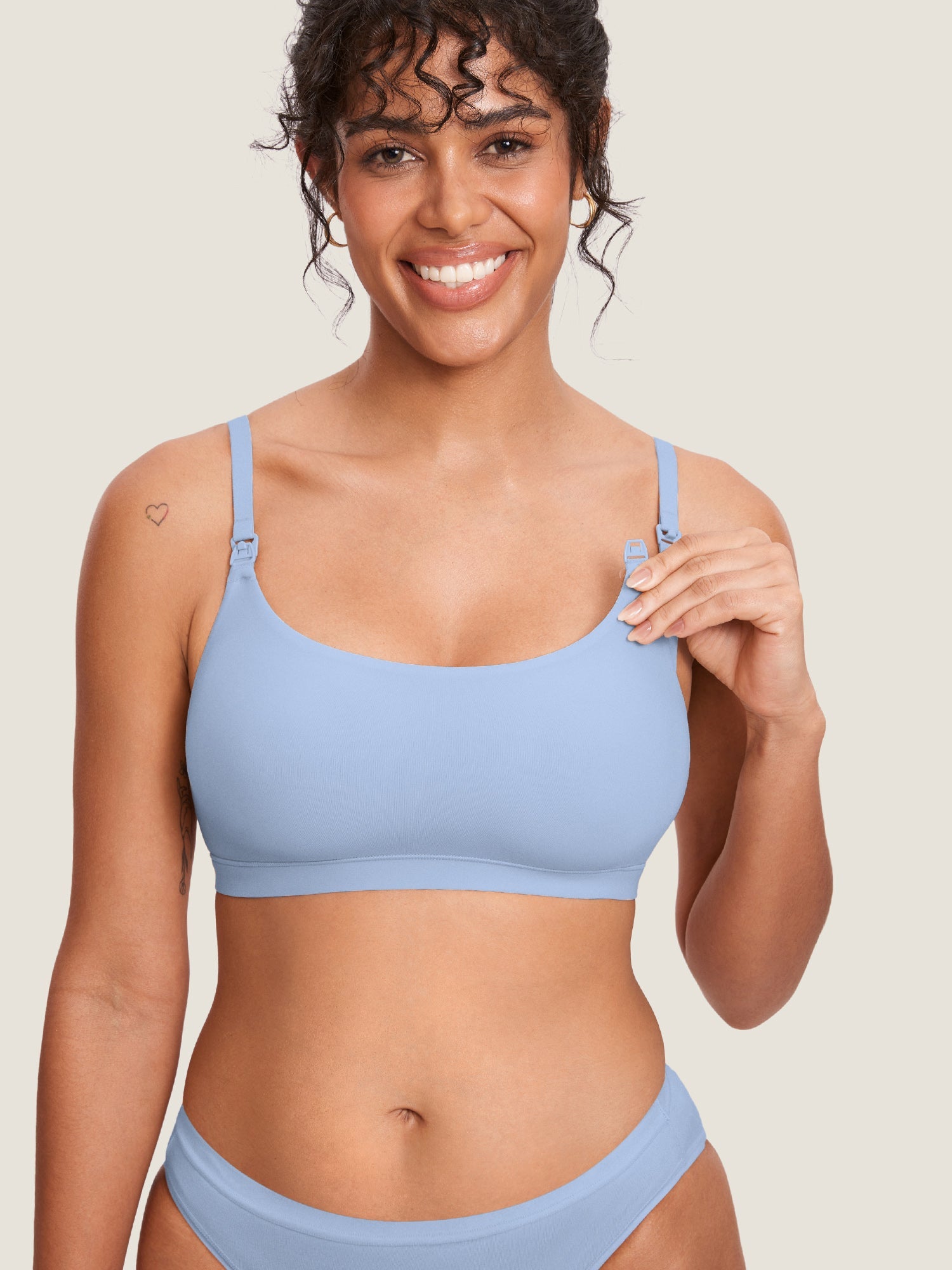 Naadloze voedingsbeha met ronde hals – Inbarely® bralette zonder beugel