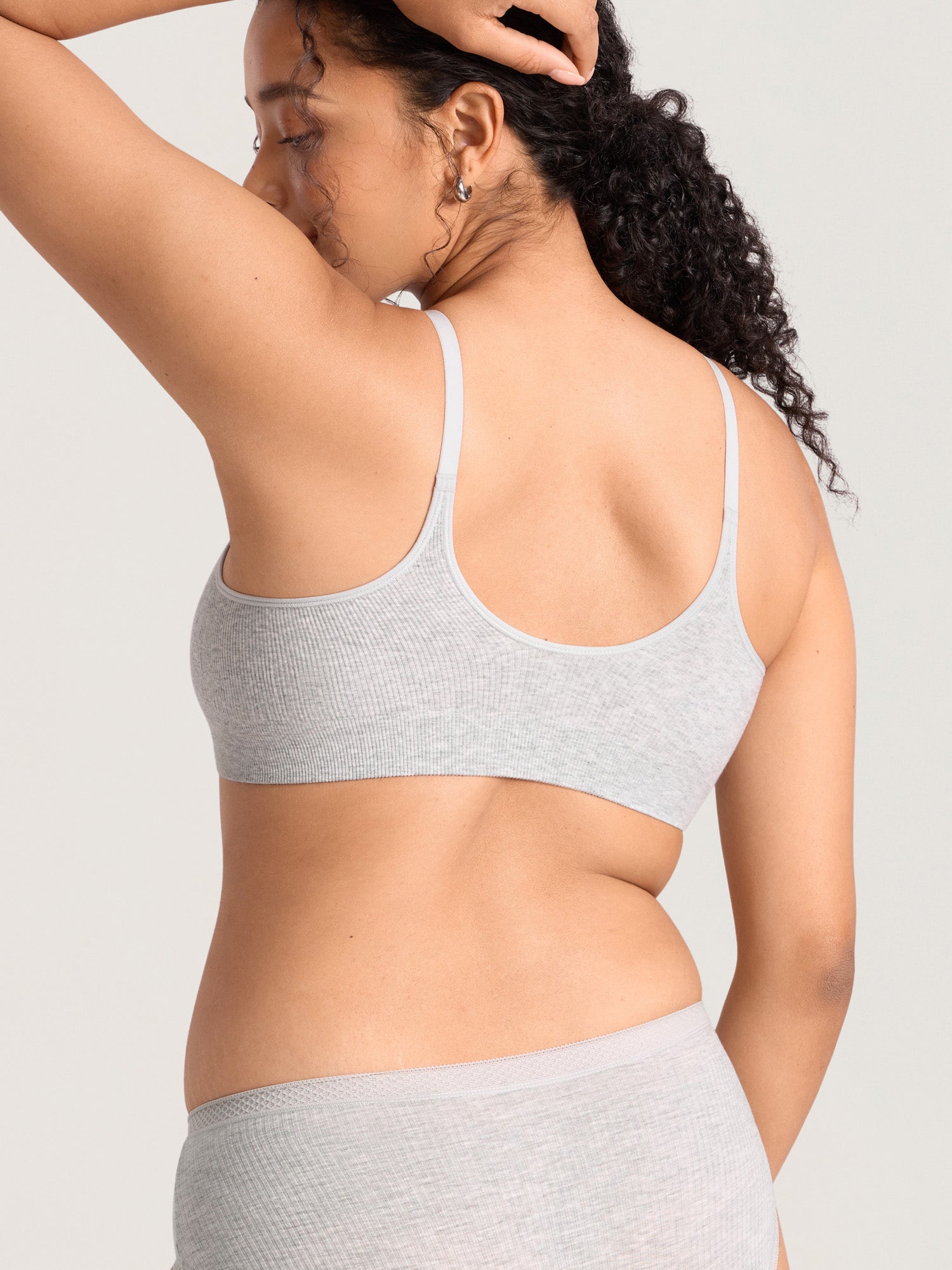 Voedingsbeha van ribkatoen – voedingsbralette zonder beugel met pads