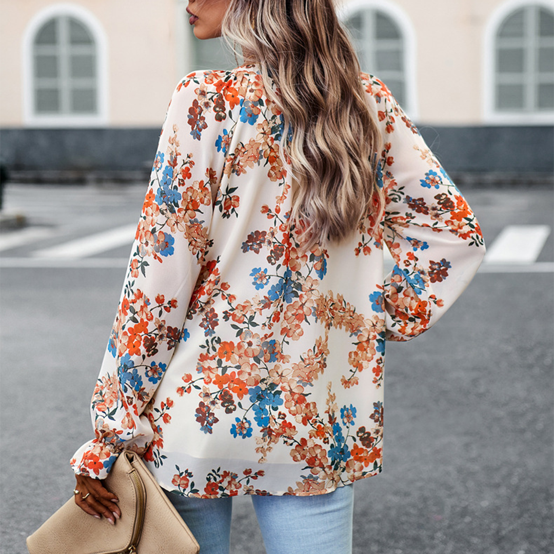 Elegante bloemenblouse