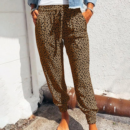 Broek met luipaardprint