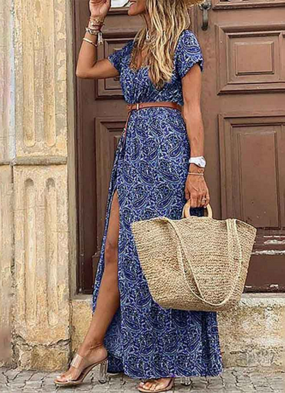 Maxi-jurk gebloemde luiers