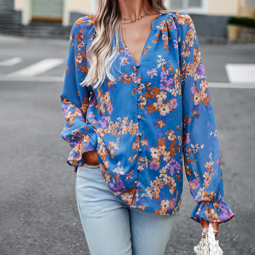 Elegante bloemenblouse