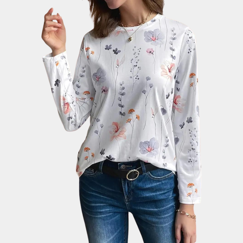 Gebloemde damesblouse
