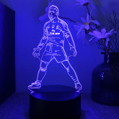 Ronaldo 3D Illusie LED-Lamp - Nachtlampje