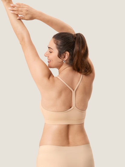 Voedingssport-bh met Y-rug – Natrelax® sport-bh voor borstvoeding – Beige