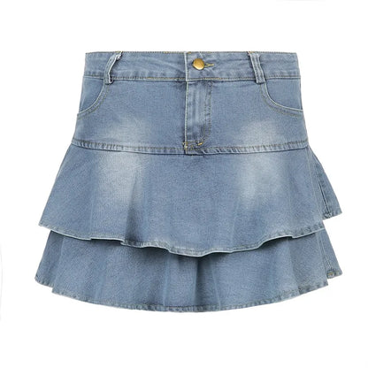 Vintage denim rok shorts zomerstijl