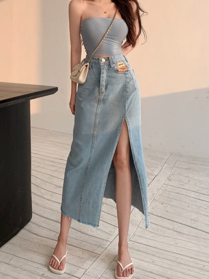 Vintage denim rok