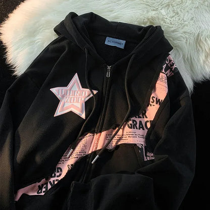 Oversized hoodie met grafische print