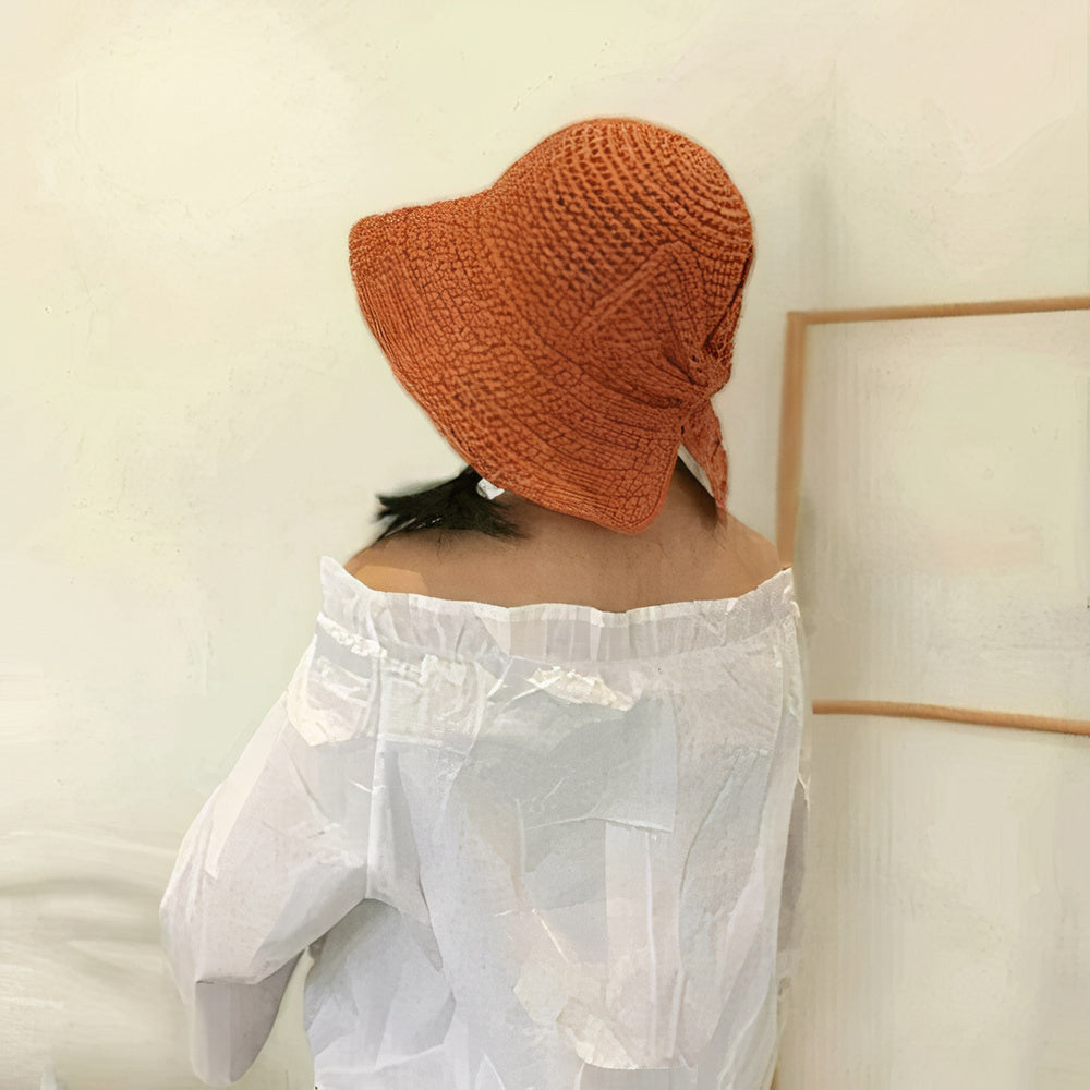 Opvouwbare zomerhoed met strik