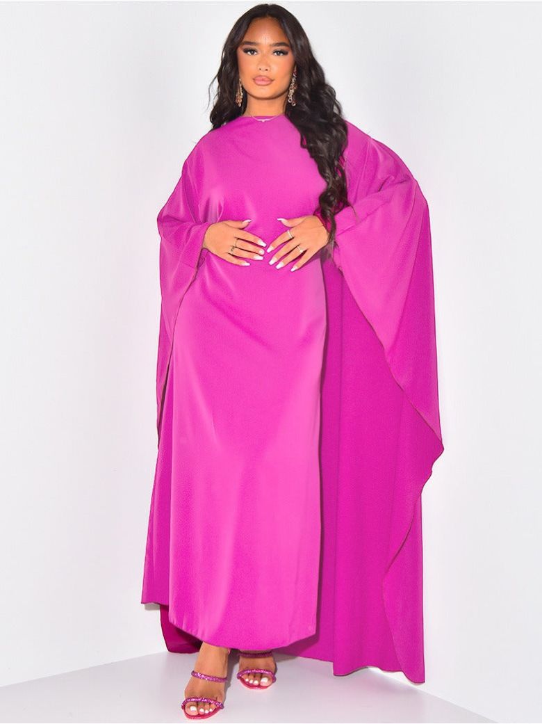 Elegante jurk met vleermuismouwen