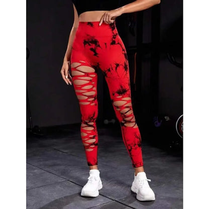 Dameslegging Cropped Tie Dye Fitness