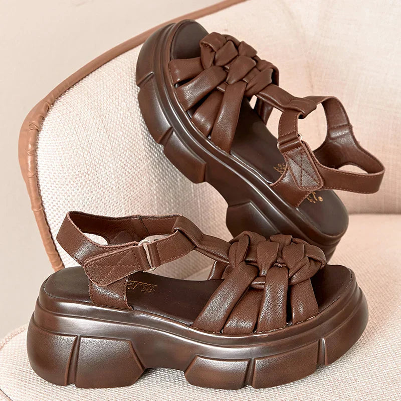 Luxe plateausandalen