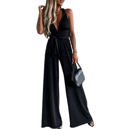 Elegante jumpsuit met gekruiste rug