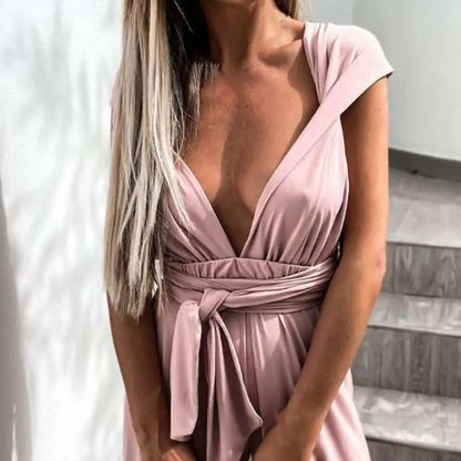 Elegante jumpsuit met gekruiste rug