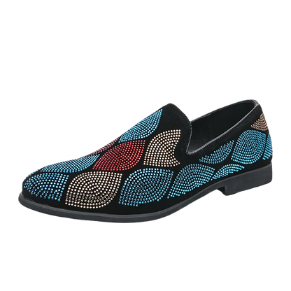 Moderne slip-on schoenen met geometrisch patroon