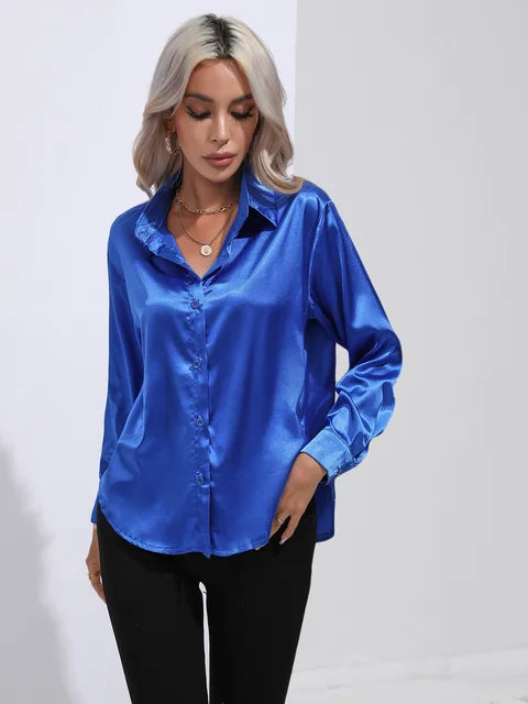 Elegante satijnen blouse