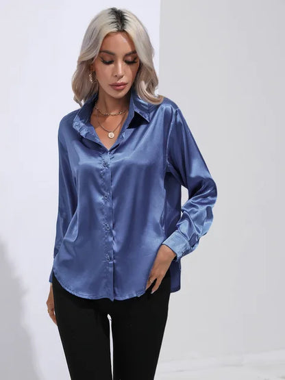 Elegante satijnen blouse