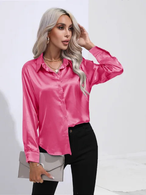 Elegante satijnen blouse