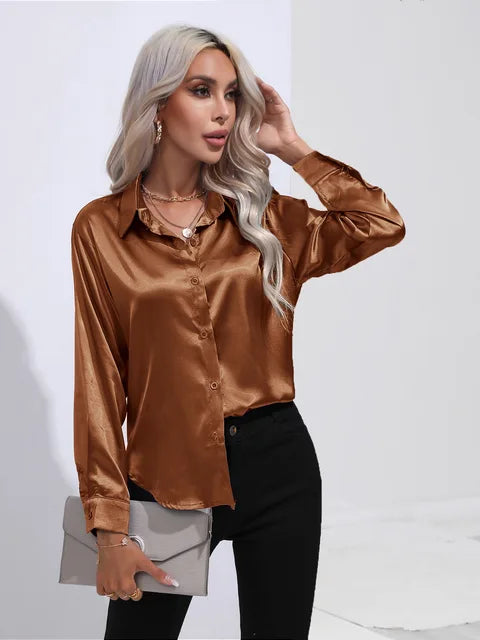 Elegante satijnen blouse