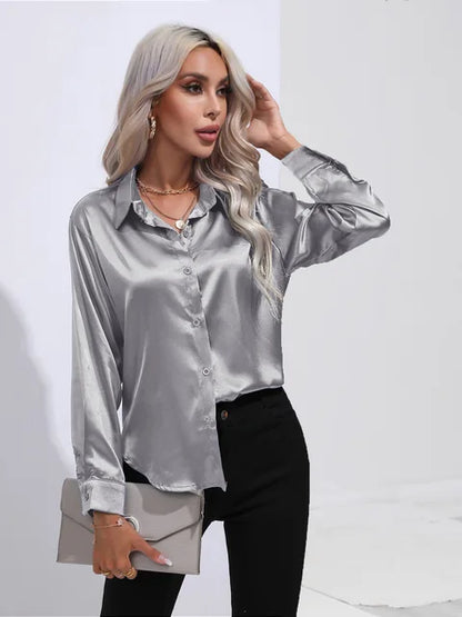 Elegante satijnen blouse