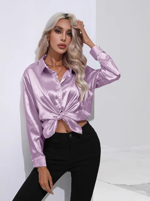 Elegante satijnen blouse