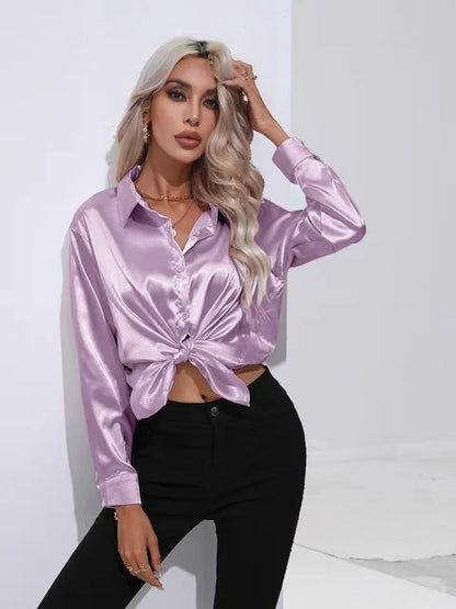 Elegante satijnen blouse