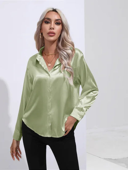 Elegante satijnen blouse
